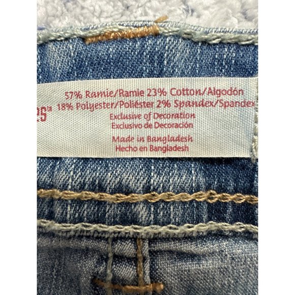 No Boundaries Junior Womens 1 Flare Leg Light Wash Blue Denim Stretch - Picture 4 of 7